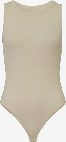 Les Lunes Bodysuit in Beige: front