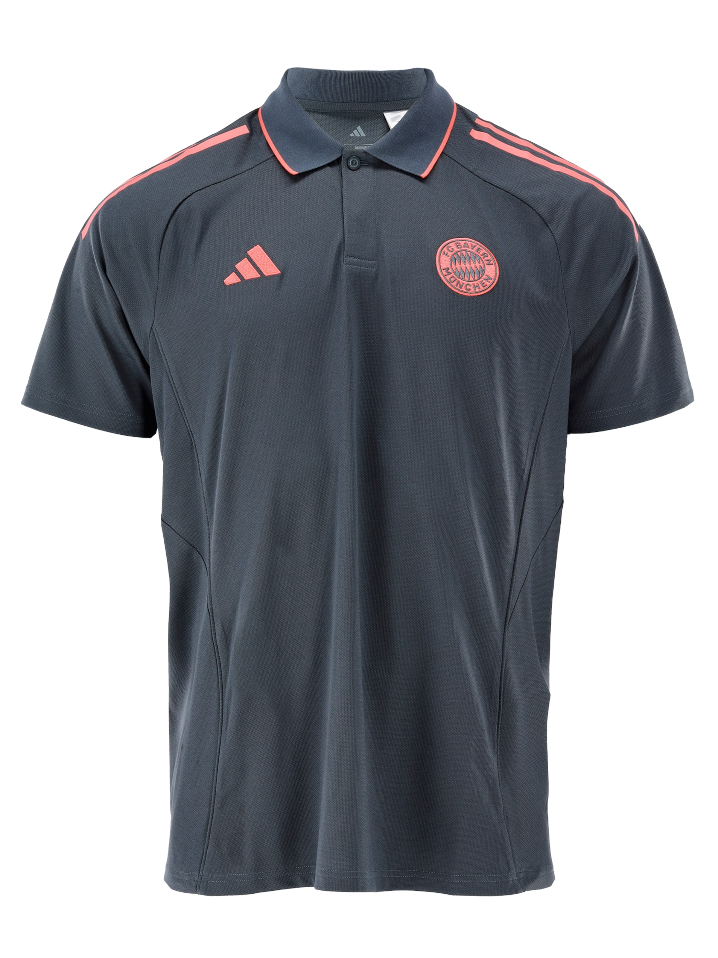FC BAYERN MÜNCHEN Poloshirt 'Teamline Coach' in navy / basaltgrau / orange, Produktansicht