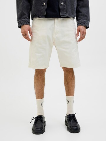 Loosefit Pantalon 'JPSTTONY' JACK & JONES en blanc : devant