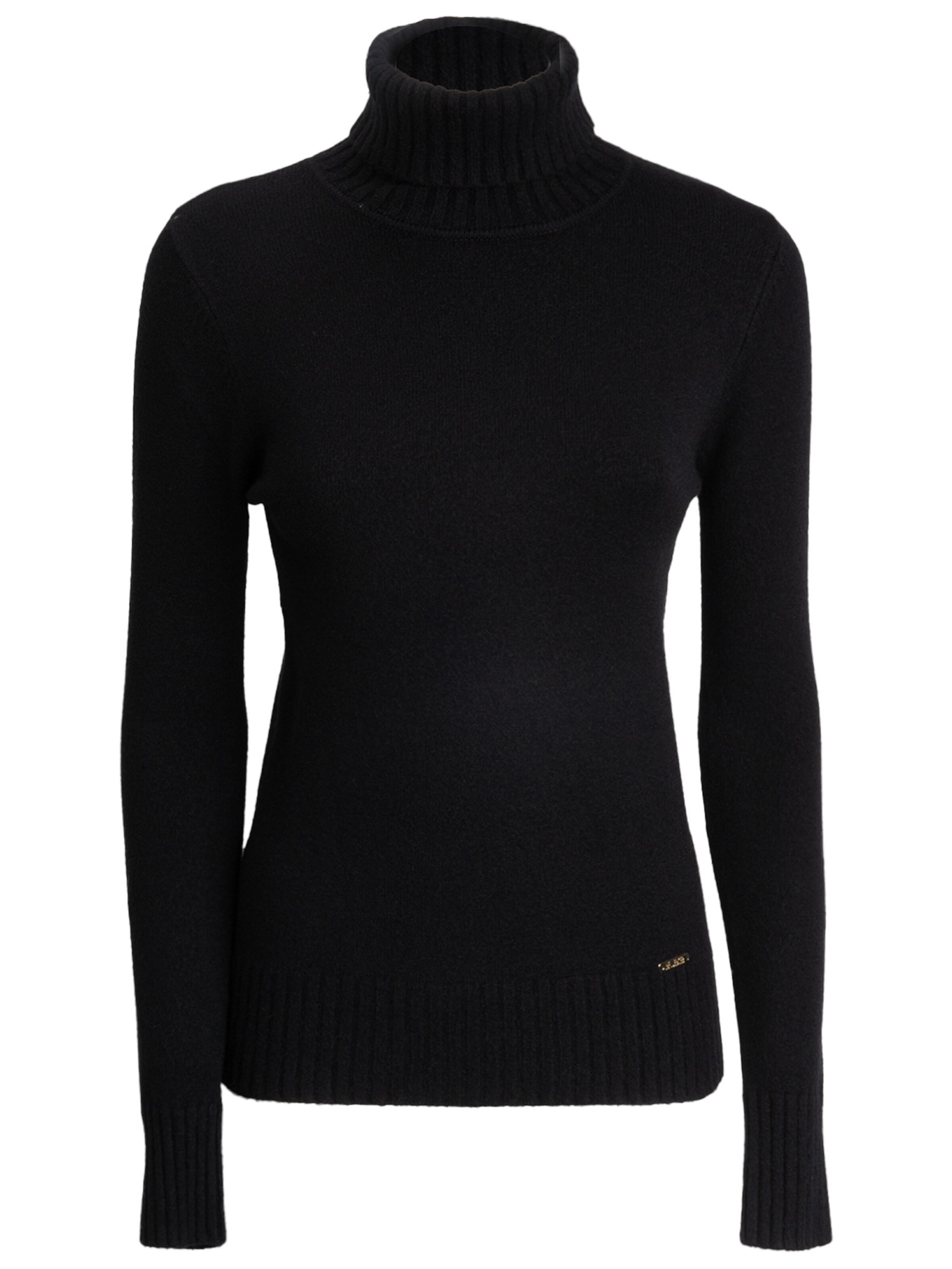 Influencer Pullover in Schwarz: Vorderseite