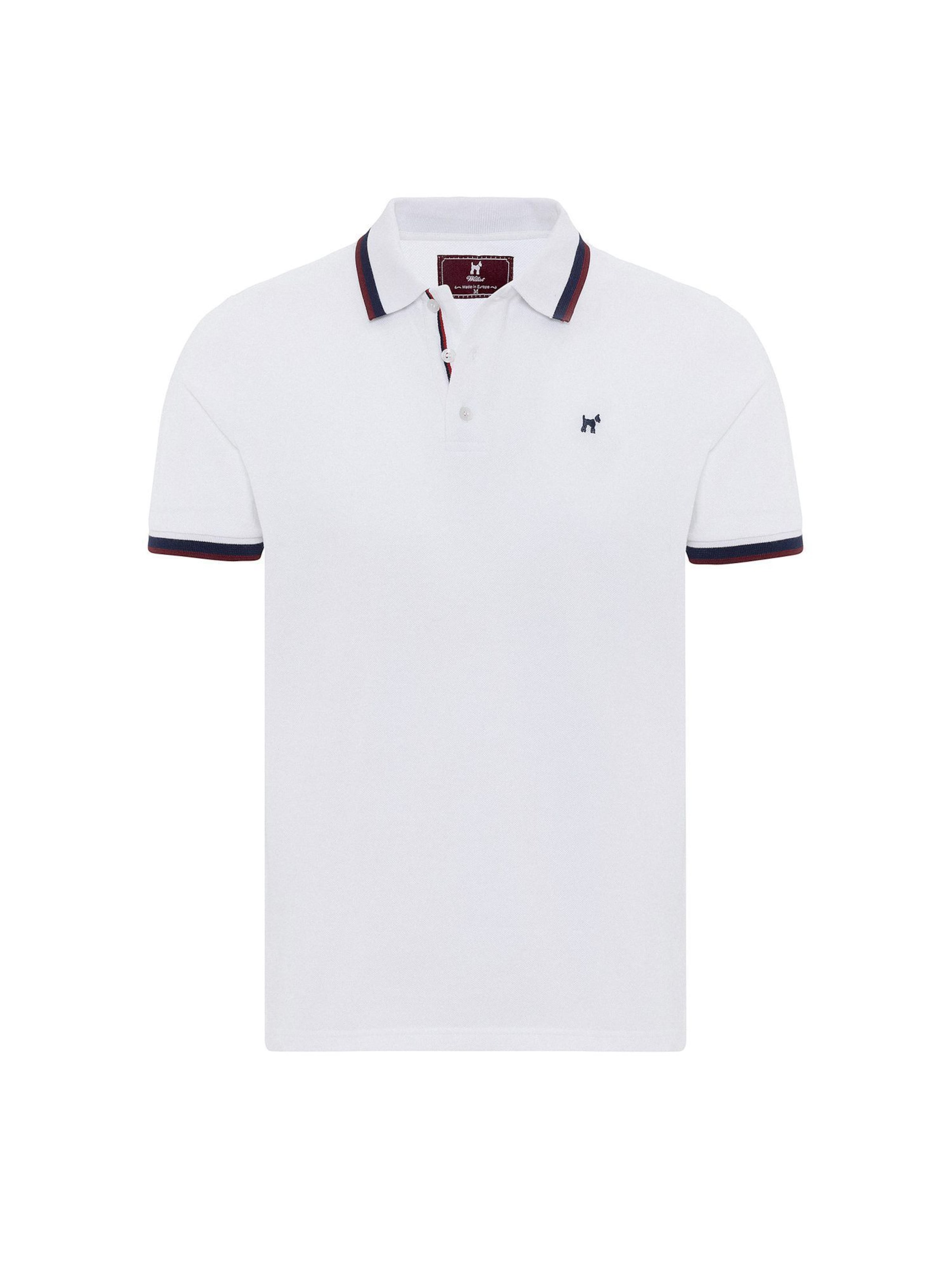 Williot Shirt in Marine blue / Pastel red / White, Item view