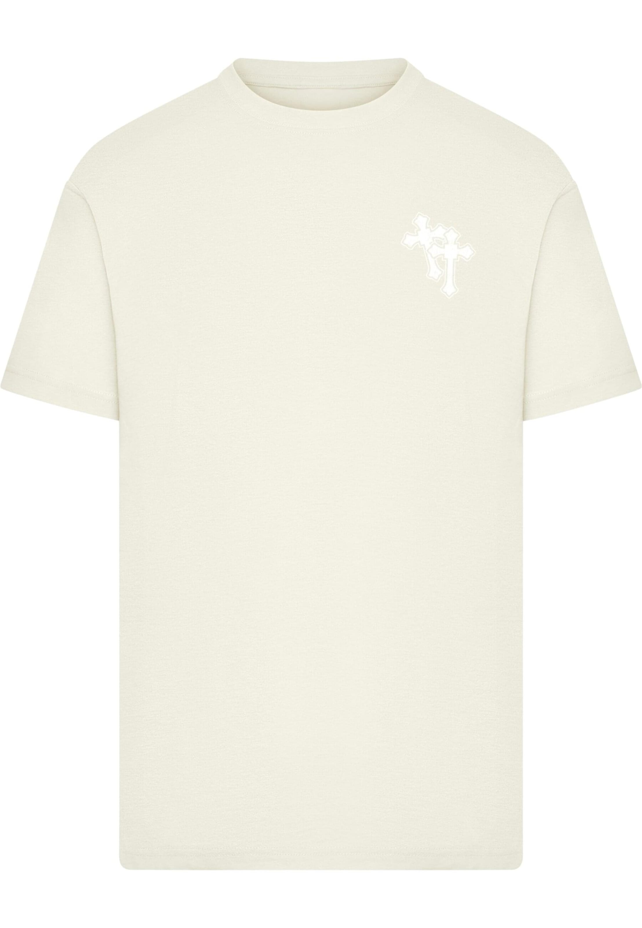 Mister Tee - Camisa 'Believe In Strength' em bege: frente