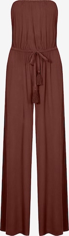 South Beach Jumpsuit in Bruin: voorkant