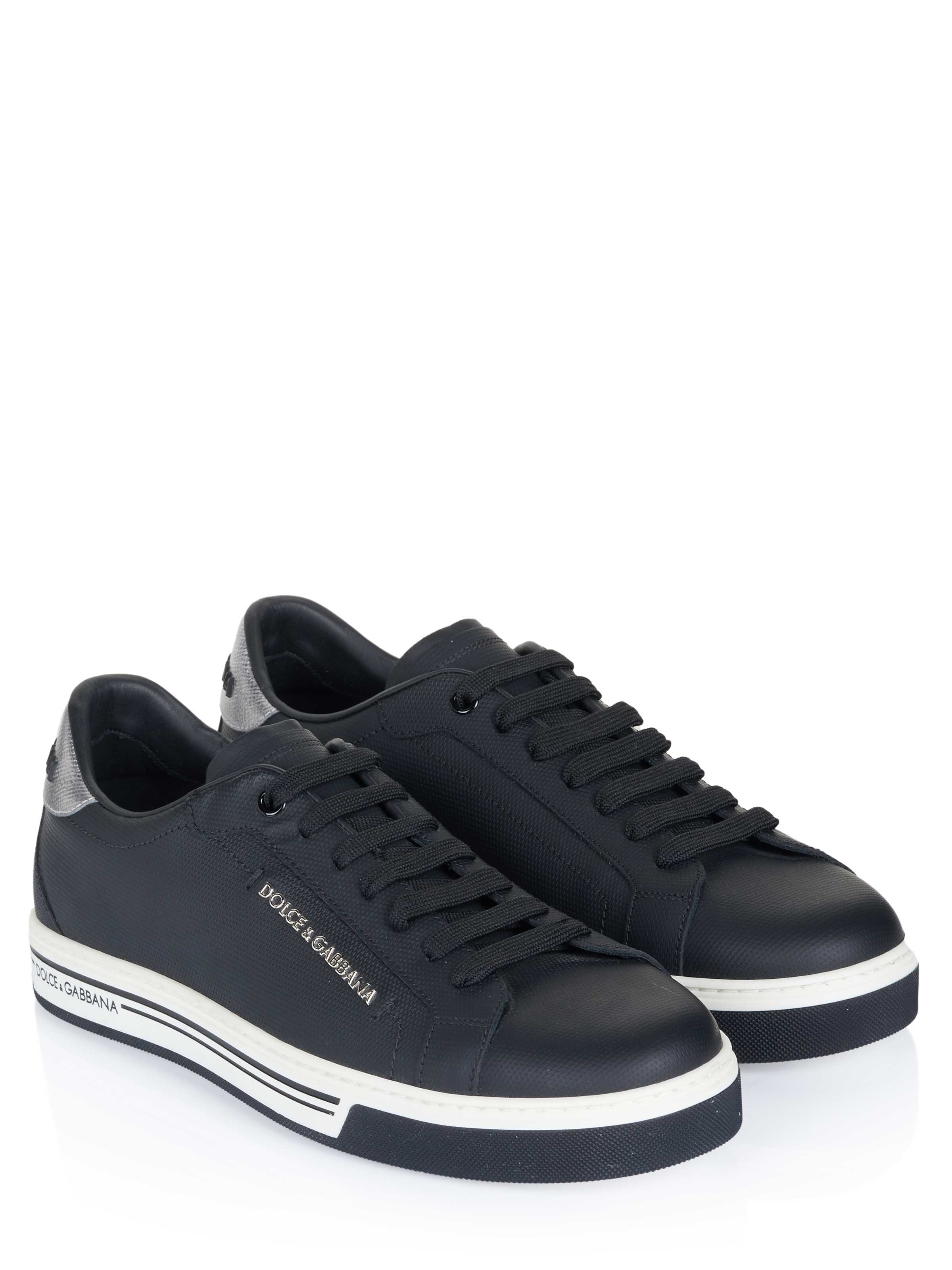 DOLCE & GABBANA Matalavartiset tennarit 'Dolce & Gabbana Sneaker' värissä musta