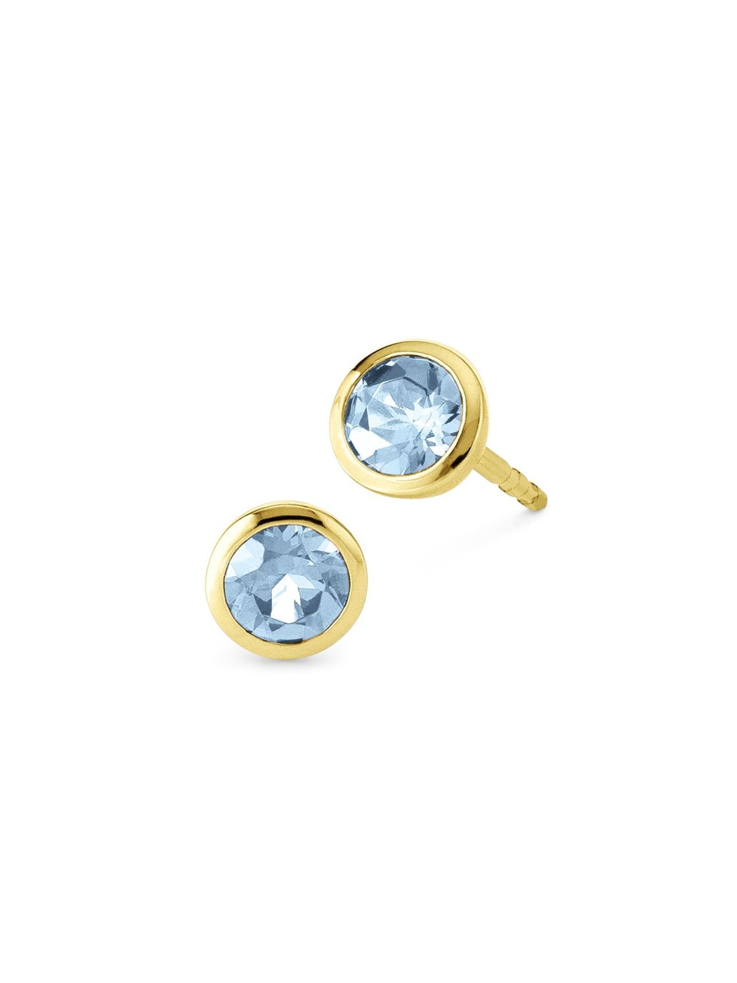 Orolino Ohrringe in himmelblau / gold, Produktansicht