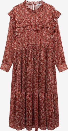 VIOLETA by Mango Kleid in rot / orangerot / weiß, Produktansicht