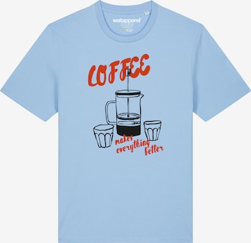 T-Shirt Watapparel en bleu : devant