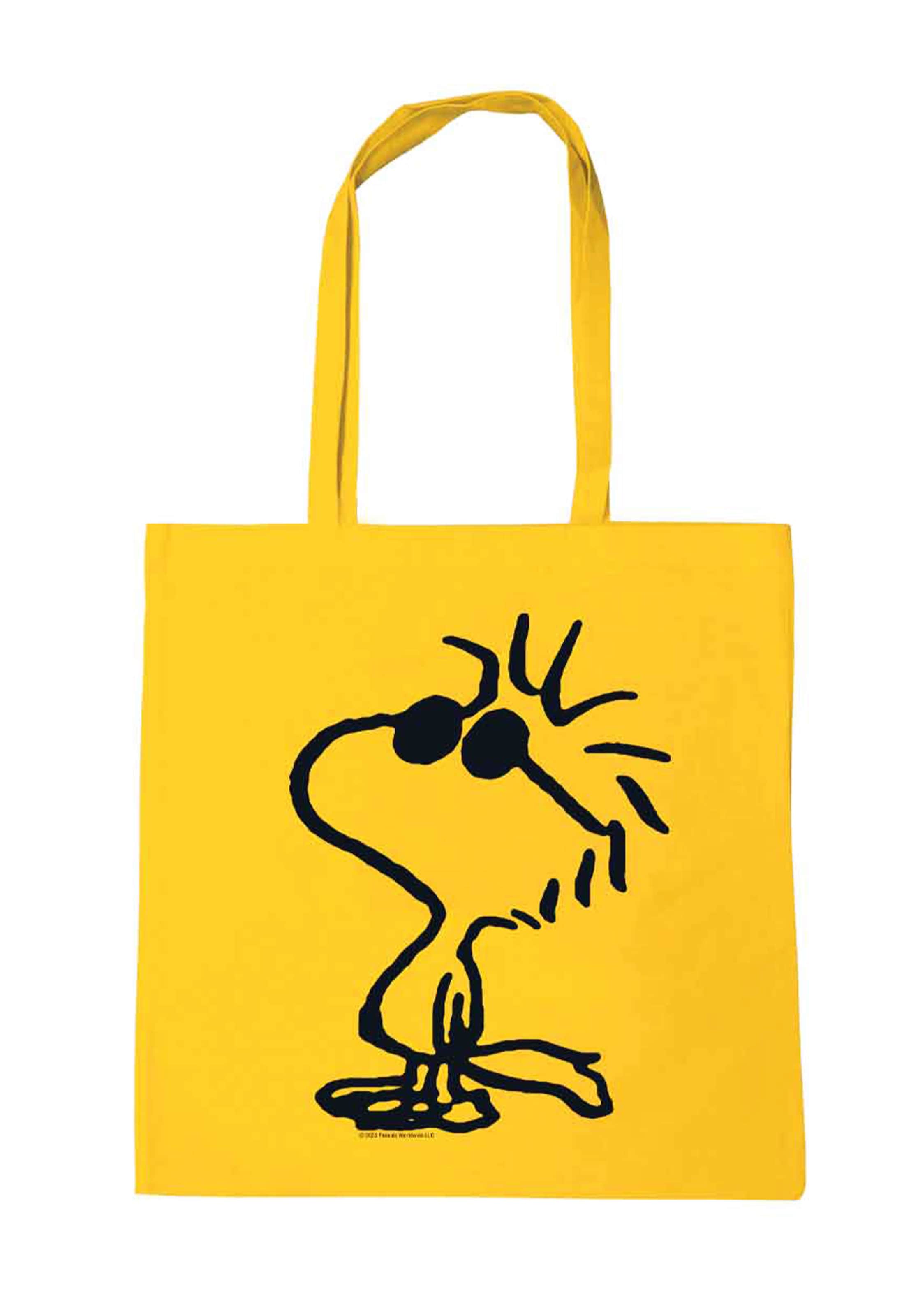 LOGOSHIRT Tasche 'Peanuts - Woodstock' in Gelb: Vorderseite