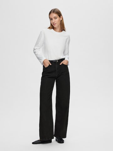 Wide leg Jeans 'MARLEY' di SELECTED FEMME in nero