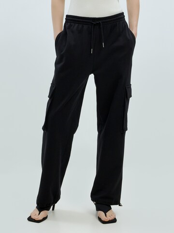 Regular Pantalon 'Lulia' EDITED en noir : devant