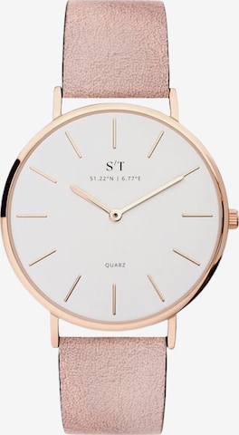 S&T Design Analog Watch 'II' in Pink: front