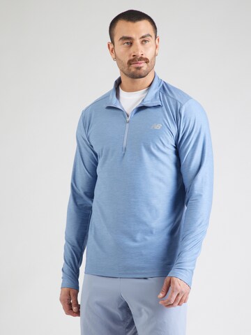T-Shirt fonctionnel 'Space Dye' new balance en bleu : devant