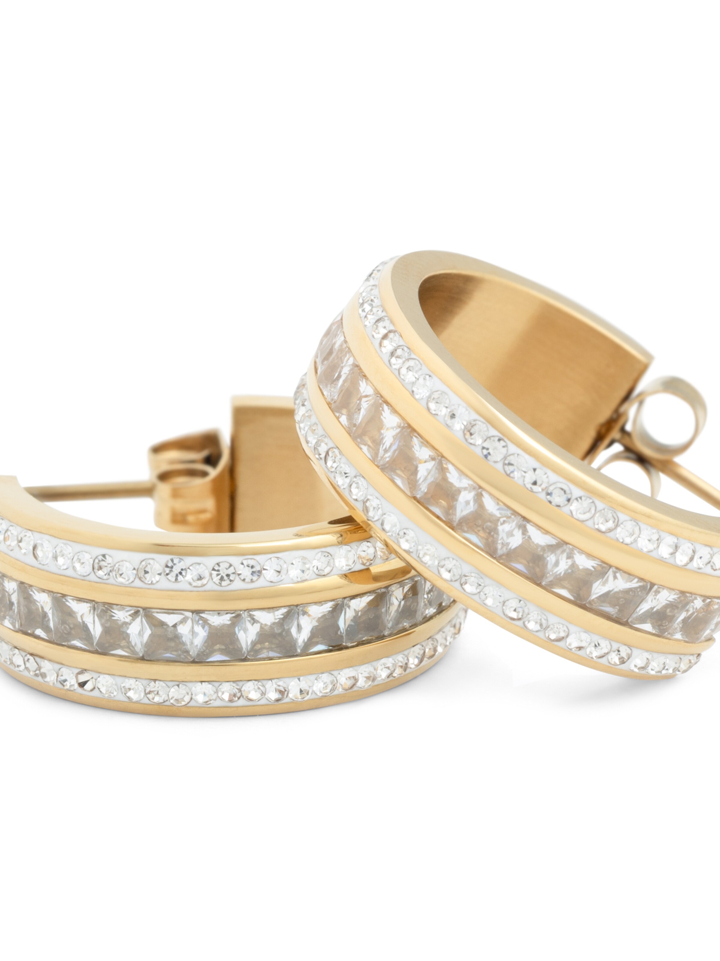 Boucles d'oreilles 'Steel – Crystal Sparkle' A&C Oslo – Nordic Design Jewellery en or