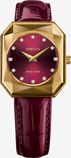 JOWISSA Armbanduhr 'FACET RADIANT' in gold / weinrot, Produktansicht