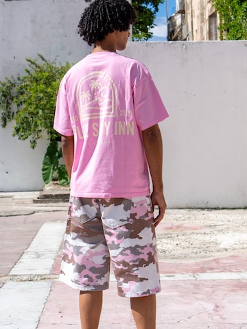 Wide Leg Pantalon 'Camo' BLUE SKY INN en rose