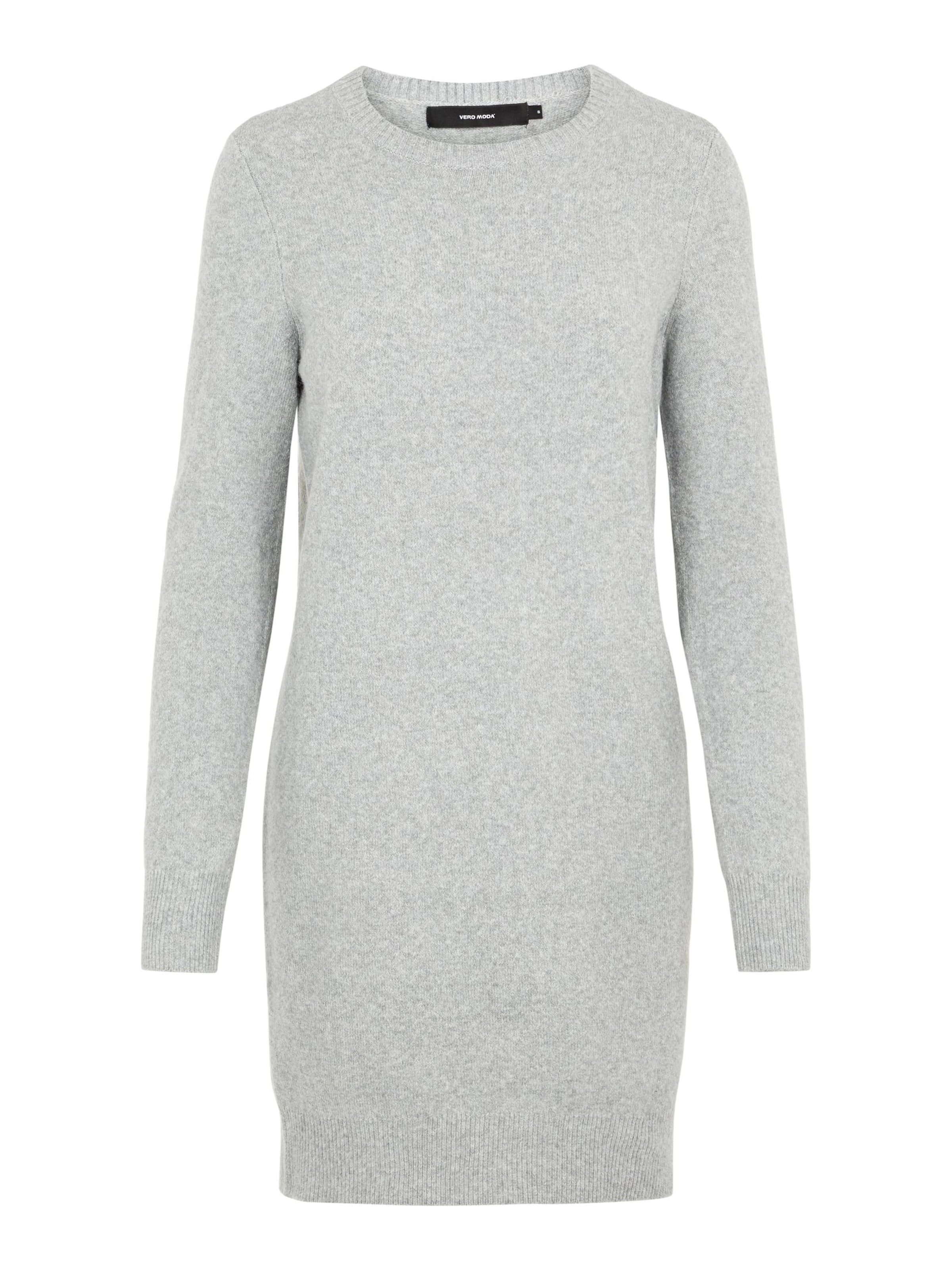 VERO MODA Sukienka z dzianiny 'VMDoffy' w kolorze szary: przód