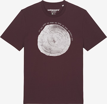 Maglietta ' Baumscheibe ' di Watapparel in rosso: frontale