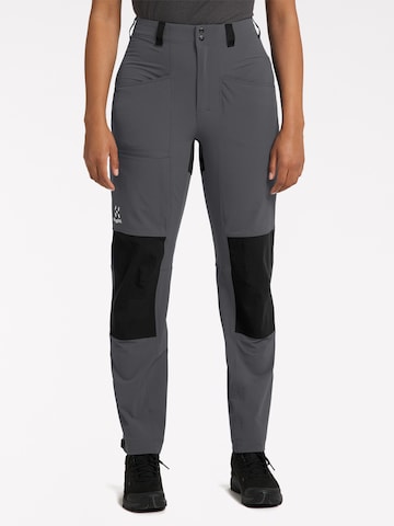 Haglöfs Regular Outdoor Pants in Grey: front