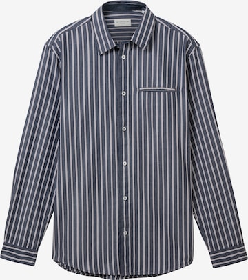 Coupe regular Chemise TOM TAILOR en bleu : devant