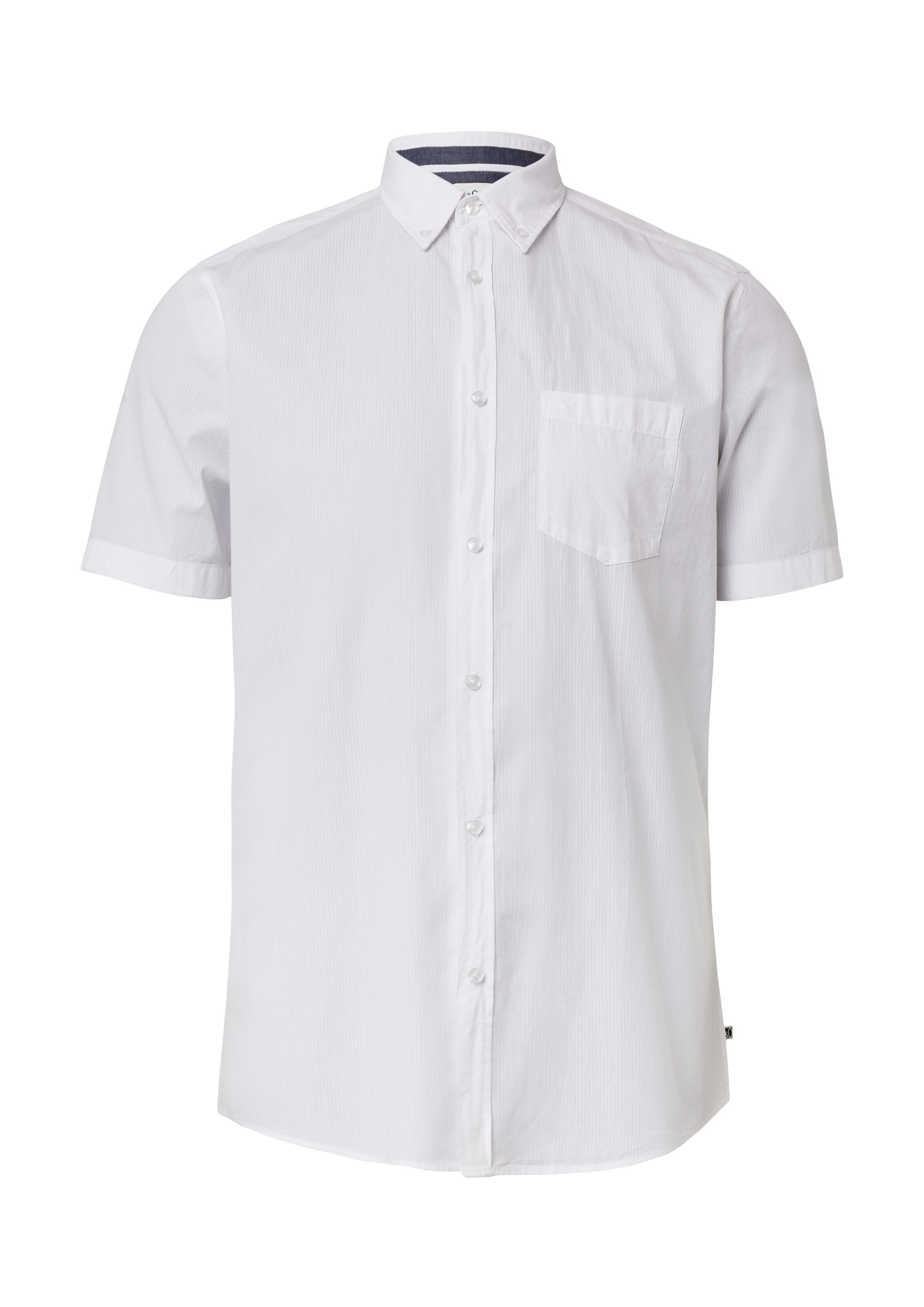 s.Oliver Men Tall Sizes Regular fit Button Up Shirt in White: front