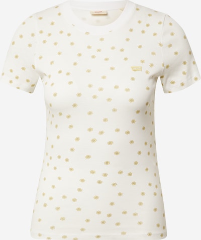 LEVI'S ® Shirt 'SS Rib Baby Tee' in de kleur Opaal / Bruin / Goudgeel / Wit, Productweergave