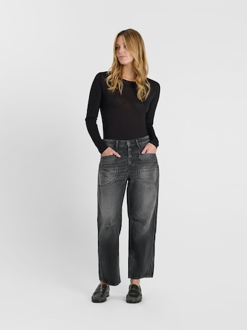 Le Temps Des Cerises Wide leg Jeans in Black: front