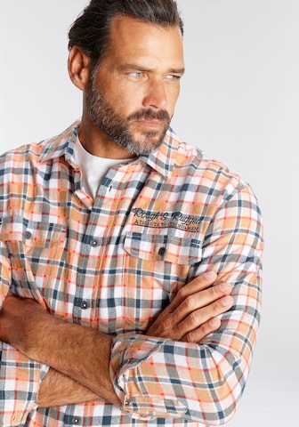 Man's World Regular fit Button Up Shirt in Orange