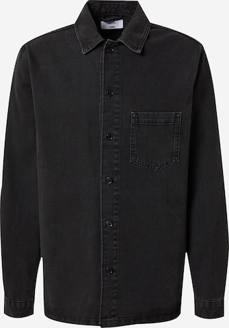 DAN FOX APPAREL Regular fit Button Up Shirt 'Milo' in Black: front