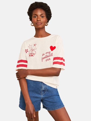 love & roses T-Shirt in Beige: Vorderseite