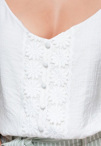 Ombre Top in White