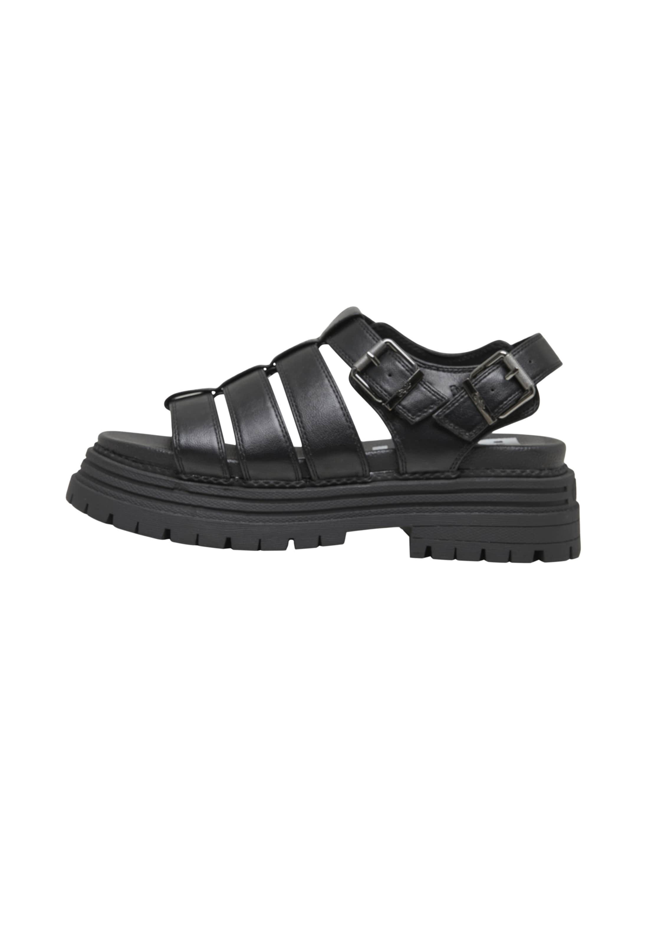 BUFFALO - Sandalias 'Lennox Fisher' en negro: frente