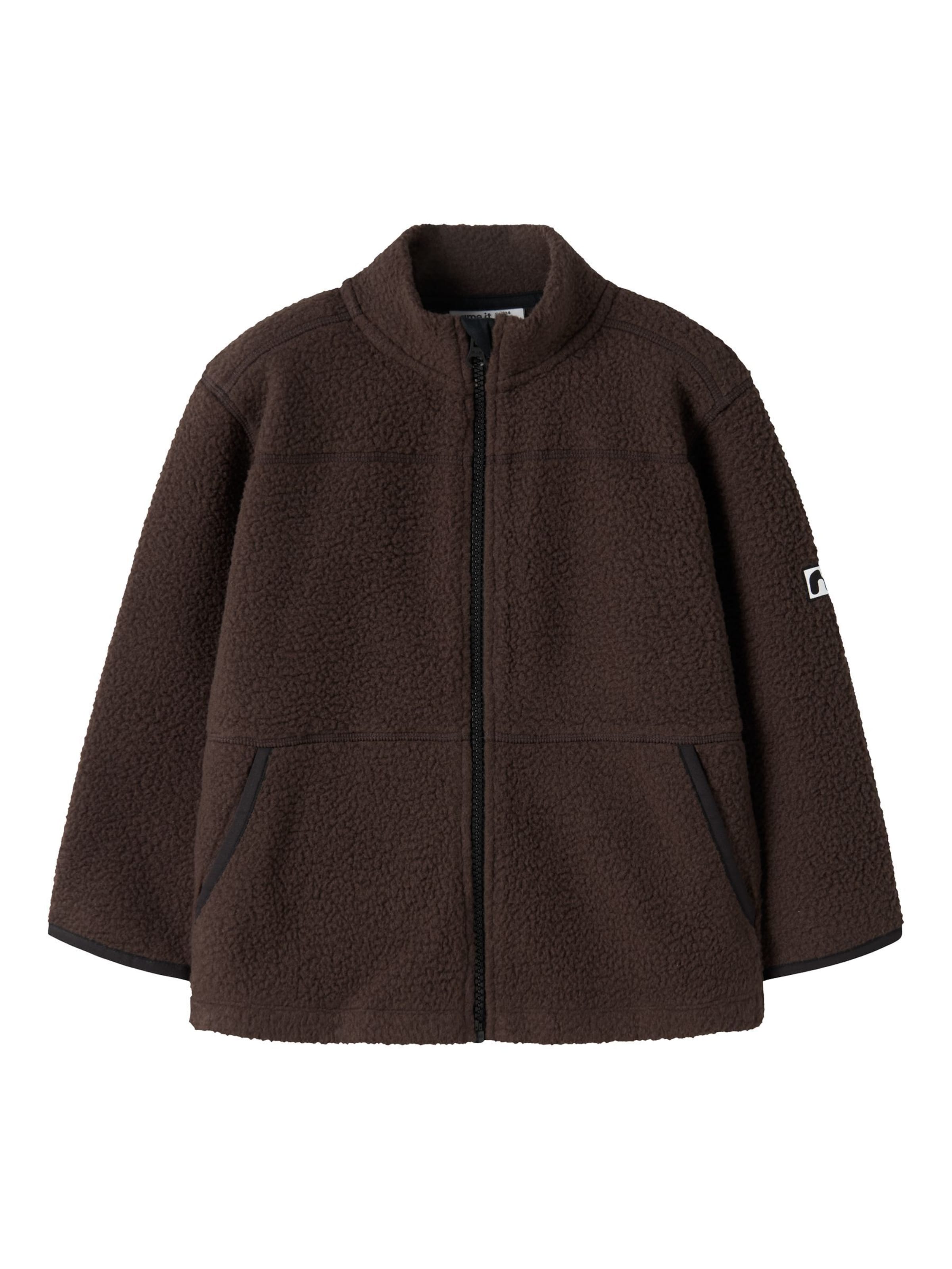 NAME IT Gebreid vest in Bruin: voorkant