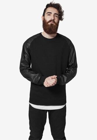 Urban Classics Sweatshirt in Black: front