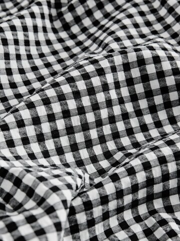 Next Широкий Штаны ' Gingham' в Черный