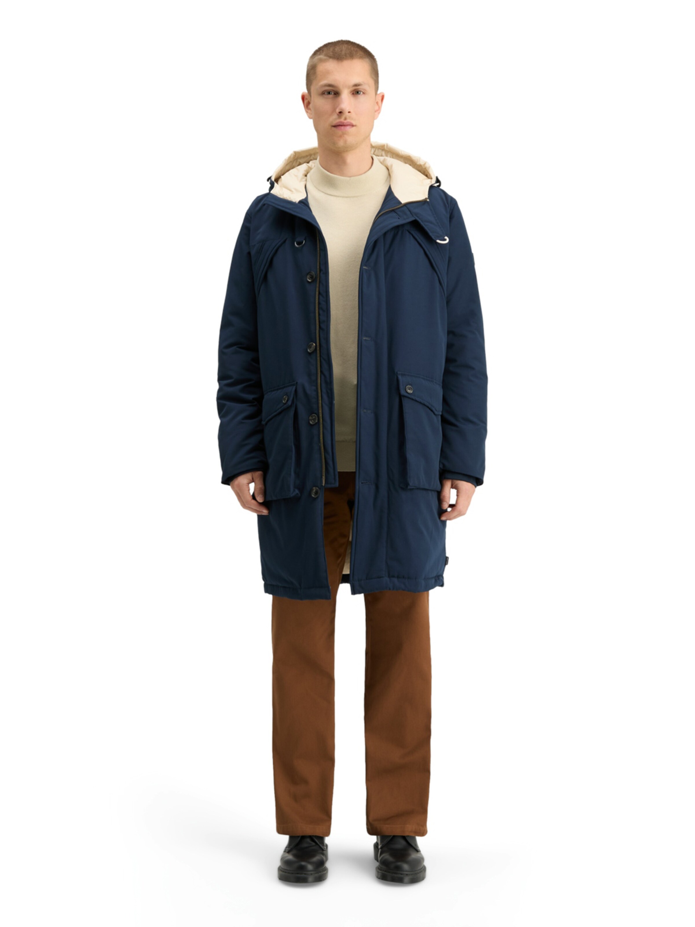 SCOTCH & SODA Overgangsfrakke 'HERITAGE' i blå: forside