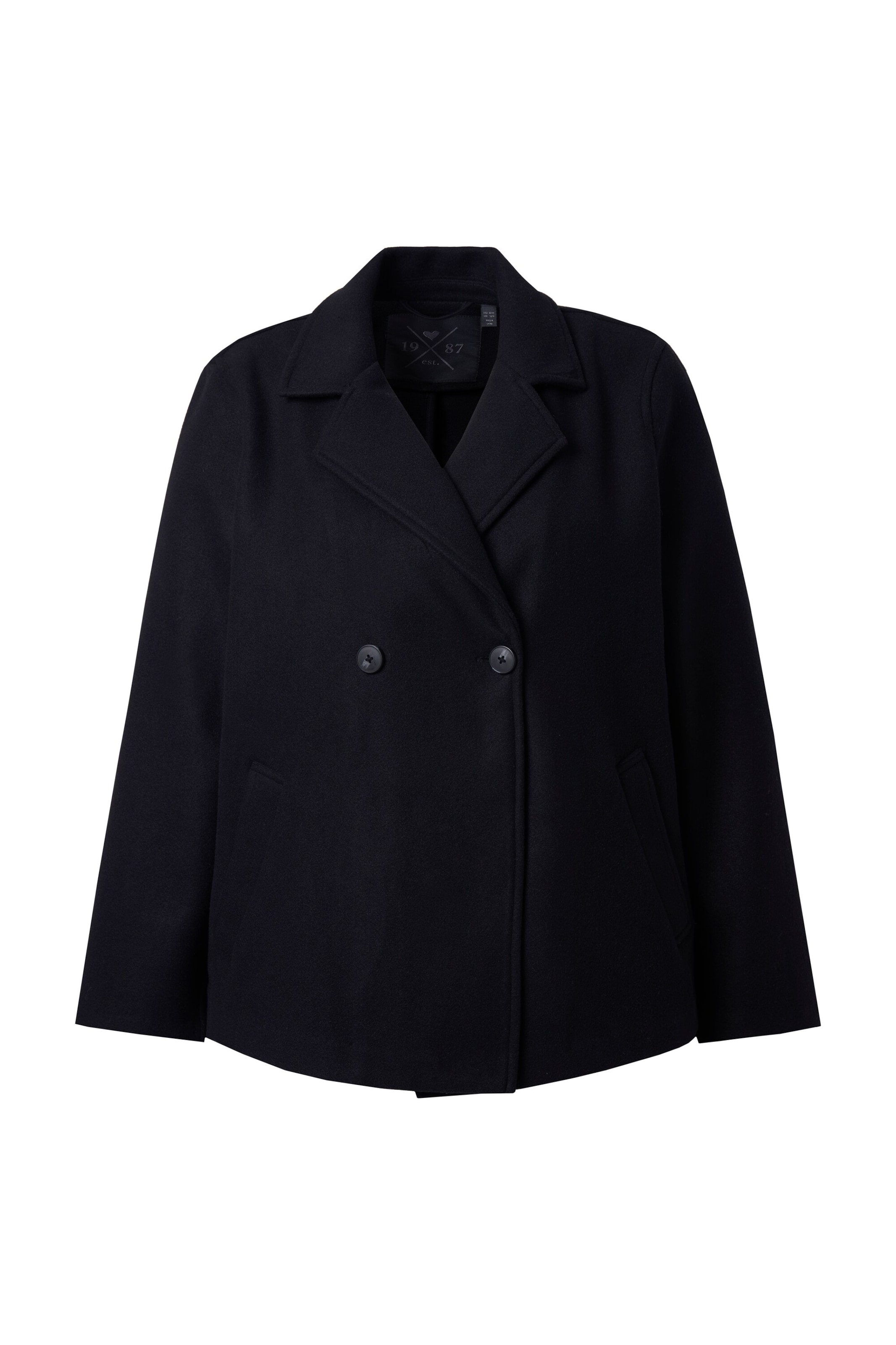 Ulla Popken Jacke in Schwarz: Vorderseite