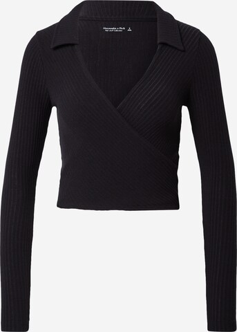 Abercrombie & Fitch Пуловер в черно: отпред