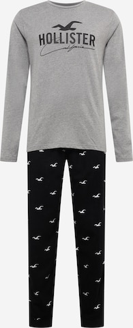 HOLLISTER Hosszú pizsama - fekete: elől