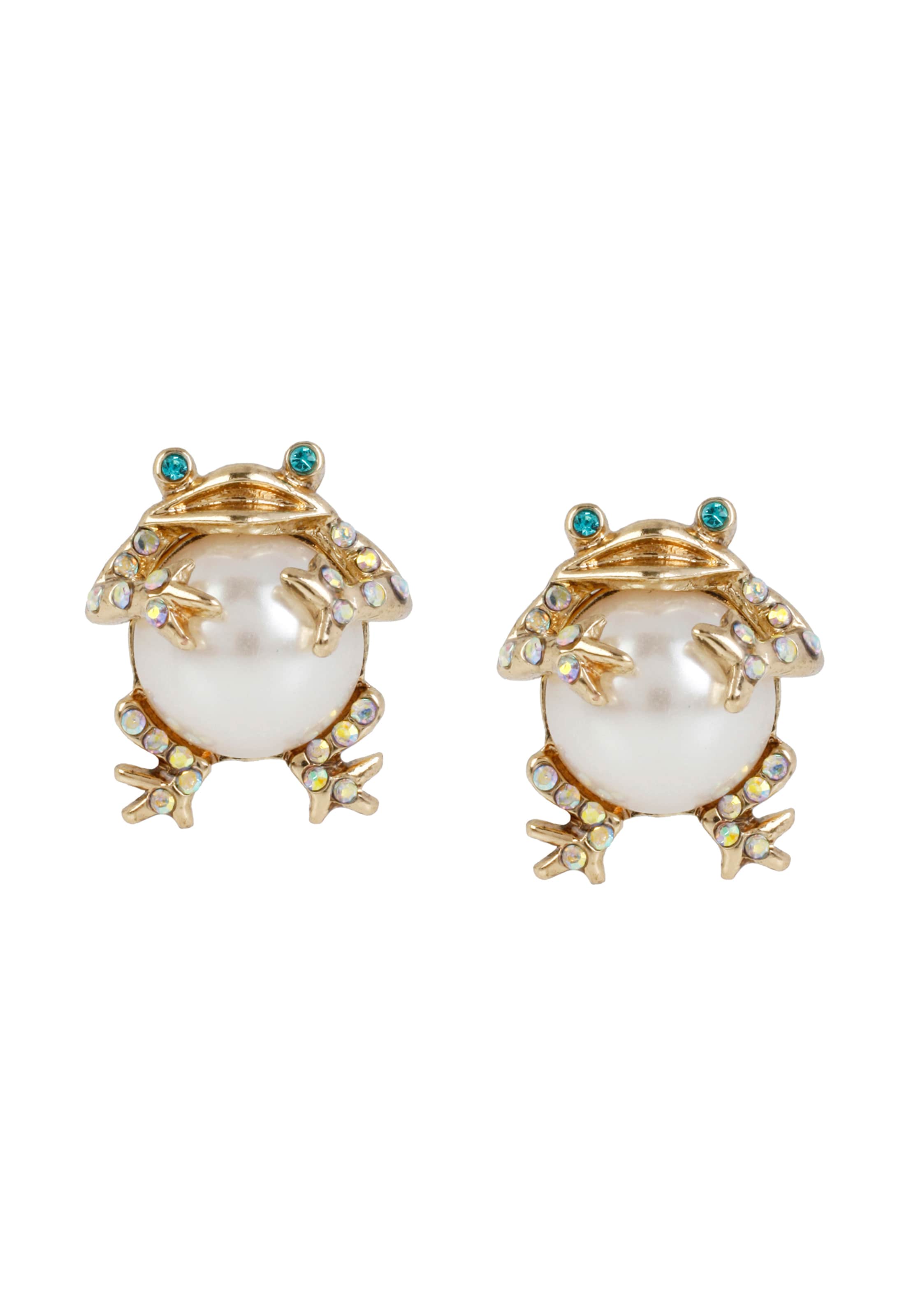 Betsey Johnson Náušnice 'Pearl Frog' – zlatá: přední strana