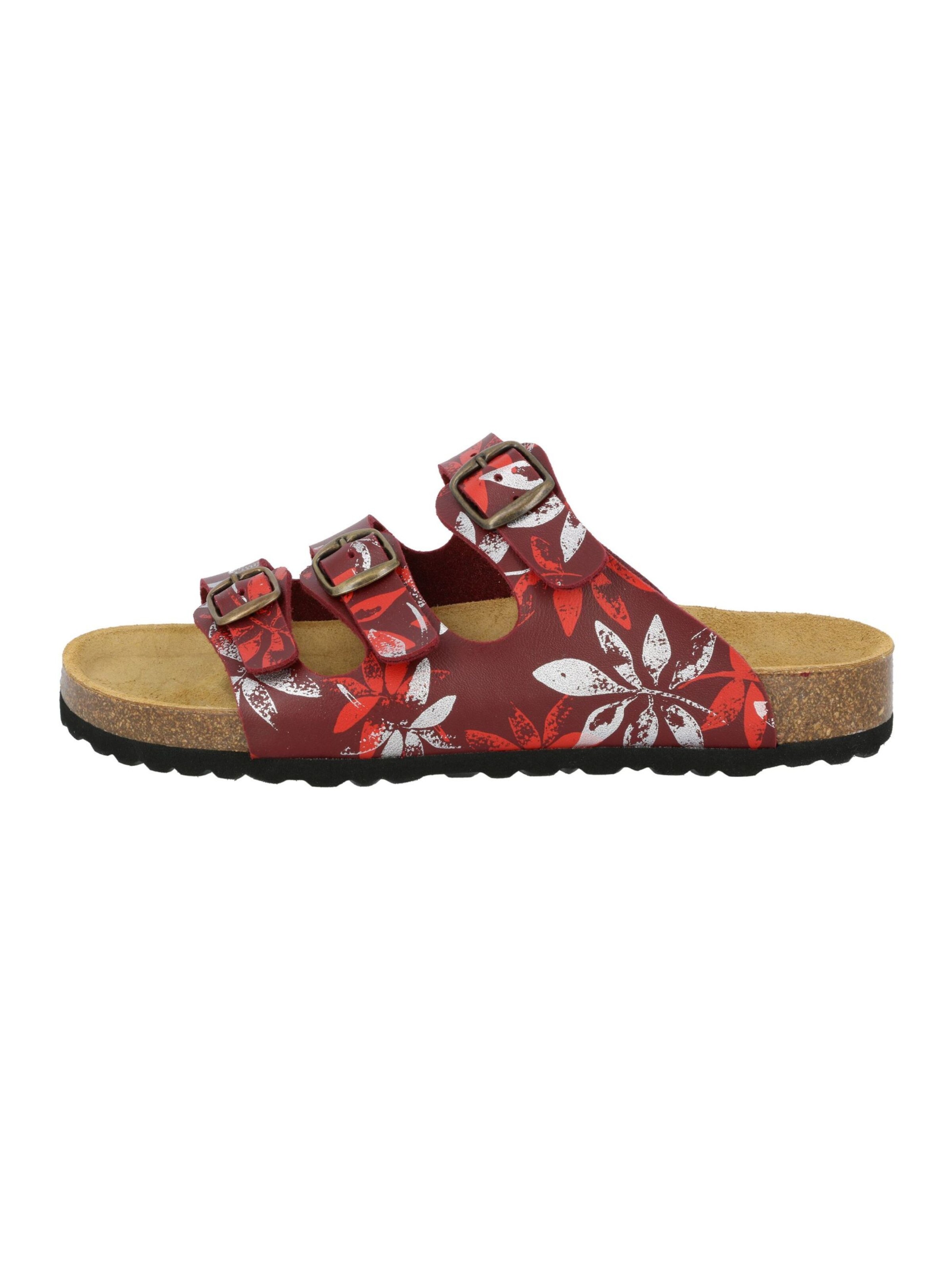 LICO Pantolette 'Bioline Leave' in Rot