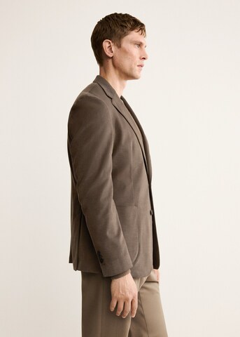 MANGO MAN Slim fit Suit Jacket 'Asti' in Brown