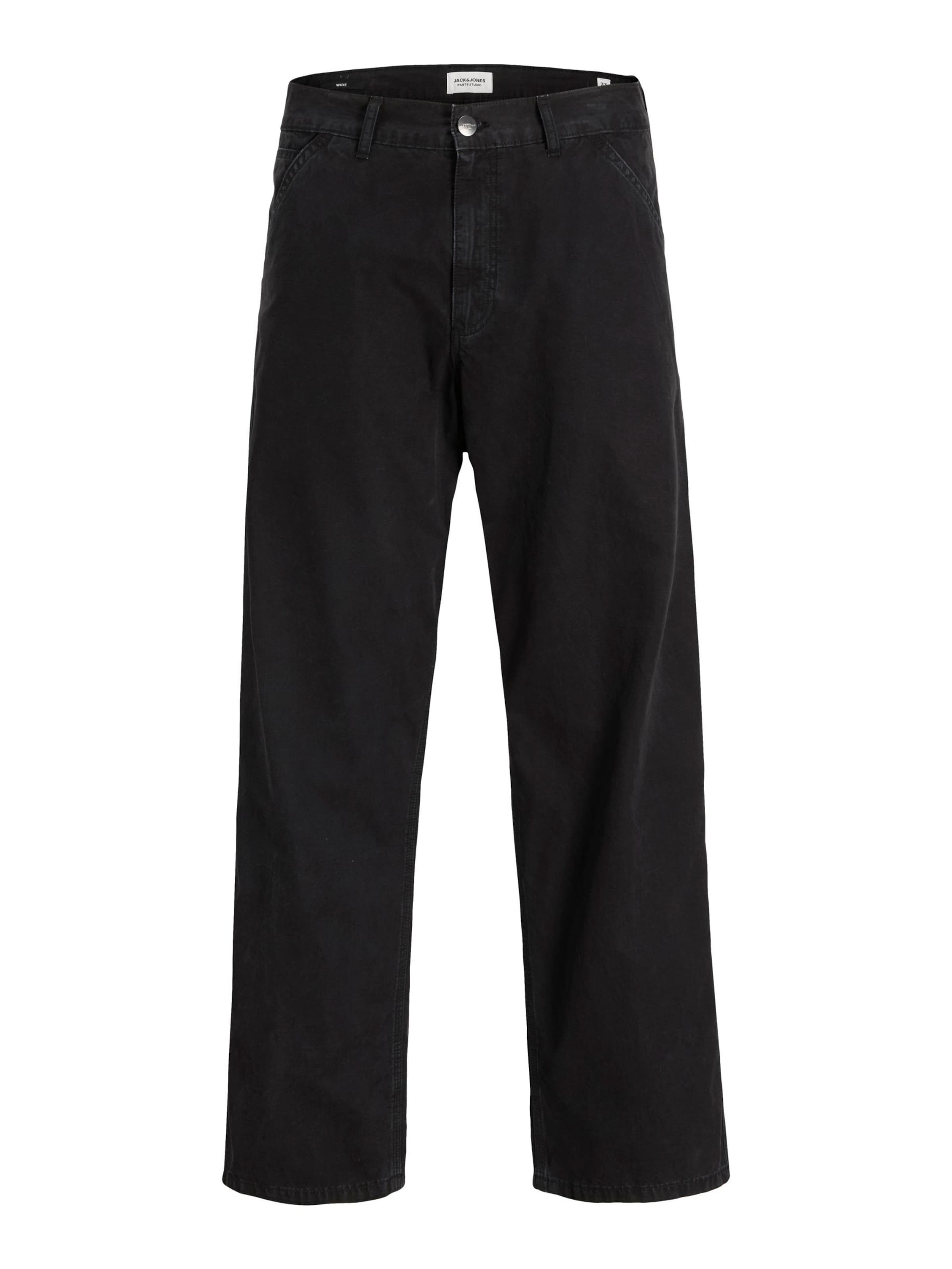 Baggy Pantalon Jack & Jones Junior en noir : devant