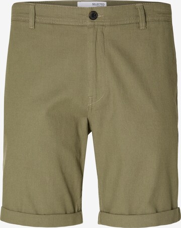 SELECTED HOMME Chino Pants 'LUTON' in Green: front