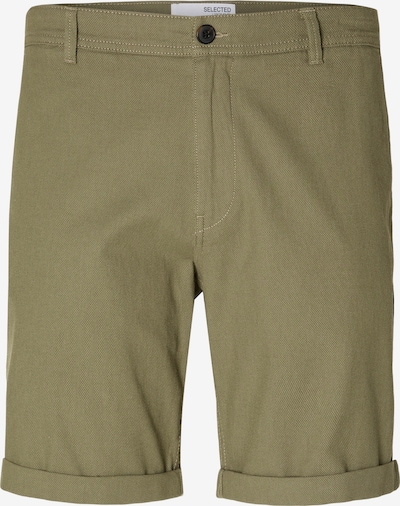 SELECTED HOMME Chino hlače 'LUTON' | oliva barva, Prikaz izdelka