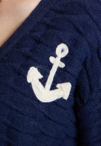 DreiMaster Maritim Strickjacke in Blau