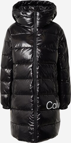 Calvin Klein Jeans Wintermantel in Zwart: voorkant