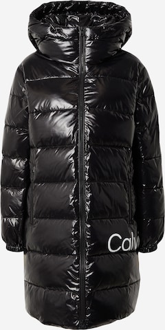 Calvin Klein Jeans - Sobretudo de inverno em preto: frente