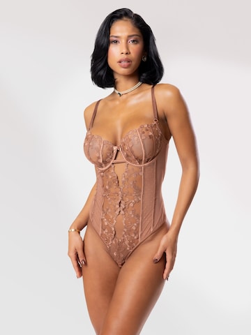 Gianna Bellucci Lingerie Bodysuit 'Marcia' in Brown: front