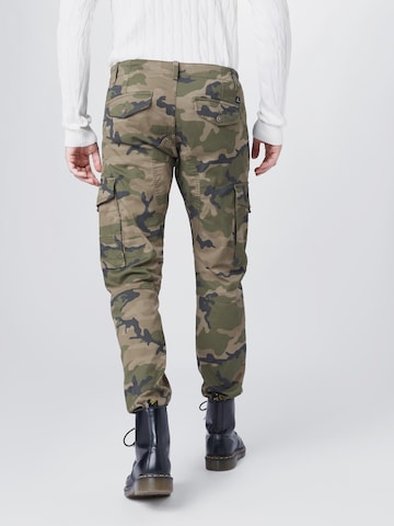 JACK & JONES Tapered Cargohose 'Paul' in Grün