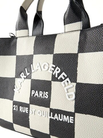 Cabas 'Karl Lagerfeld Cabas Carré Damier Noir & Blanc' Karl Lagerfeld en noir